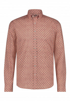 Poplin-overhemd-met-button-down-kraag---oud-roze/wit