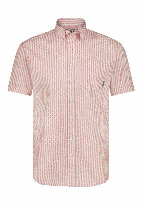 Overhemd-met-regular-fit-en-button-down---oud-roze/wit